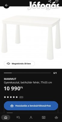 Ikea mammut székek és asztal