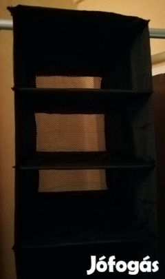 Ikeában vásárolt, 9 fakkos fekete új, tároló!/60
