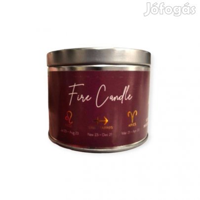 Illatos díszgyertya fém dobozban természet elemei 7,5x6cm