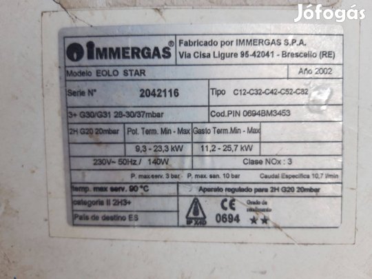 Immergas vezérló panel!!!