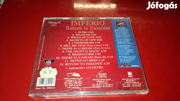 Imperio Return to Paradise Cd 1996