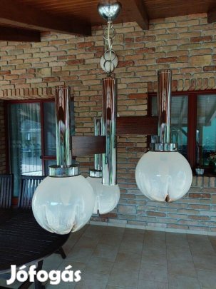 Impozáns Nagy Mazzega csillár Murano Italy Modern Space age Mid centur