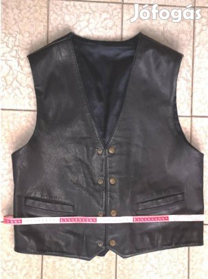 Impregnált, vajpuha nappabőr férfi mellény, L-es méret