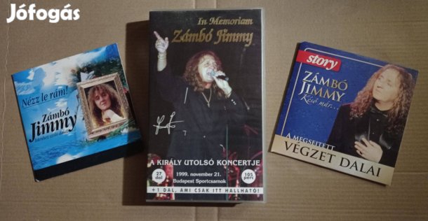 In Memoriam Zámbó Jimmy VHS + 2 ajándék Jimmy CD (ár / összes)
