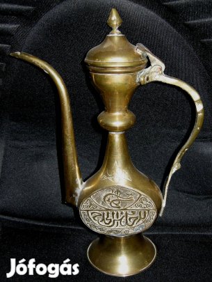 Indiai sárgaréz karaffa,kb 60 éves,ékszerboltban vásárolt!/26
