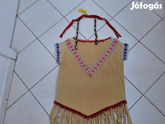 Indián női ruha, jelmez tollas fejdísszel felnőtteknek eladó
