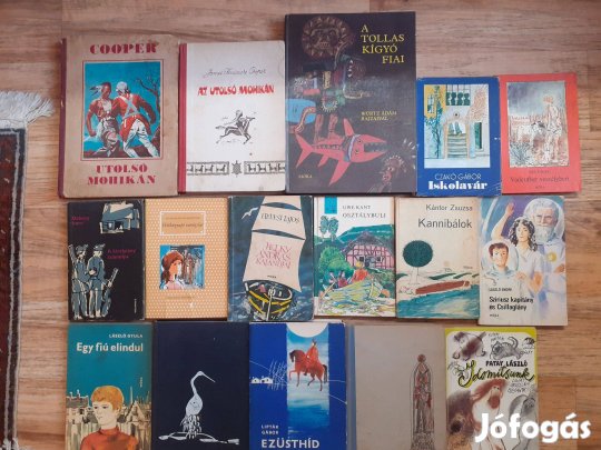 Indiános és más ifjúsági könyvek (24 darab kötet) egy csomagban 9000 F