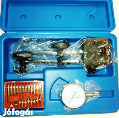 Indikátoróra mérőóra, mágnesállvány + 22 db mérőcsap olcsón eladó