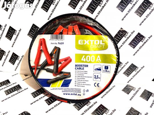 Indítókábel Pár, Csipesszel Bika Kábel 400A, Kábelhossz: 3,5M, Átm