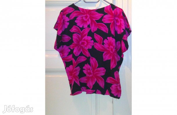 Indonesia orchideás női felső, blúz ( M / L- es )