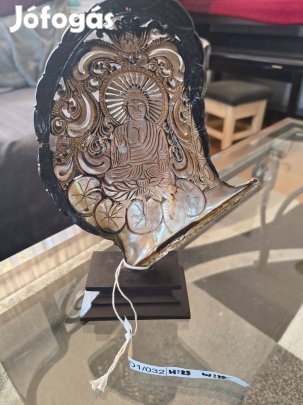 Indonéz faragott gyönykagyló, faragás, relief, szobor