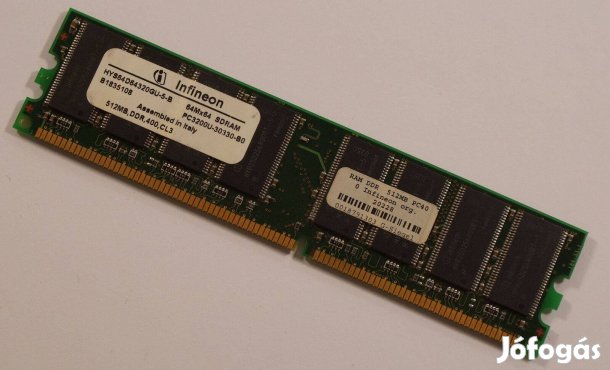 Infineon / Hys64D64320GU-5-B / 1Gb (512 MB + 2x256MB) 400 MHz DDR RAM