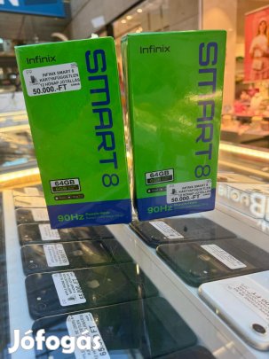 Infinix Smart 8 Kártyafüggetlen 64 GB, 12 hó garancia