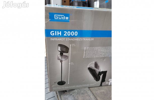 Infravörös hősugárzó állítható sugárzási szöggel a fűtőfejnél, 2000W