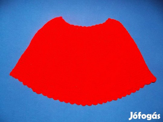 Ingyen Posta, Piros, kötött pelerin, poncsó 92-98-as, 2-3 évesre