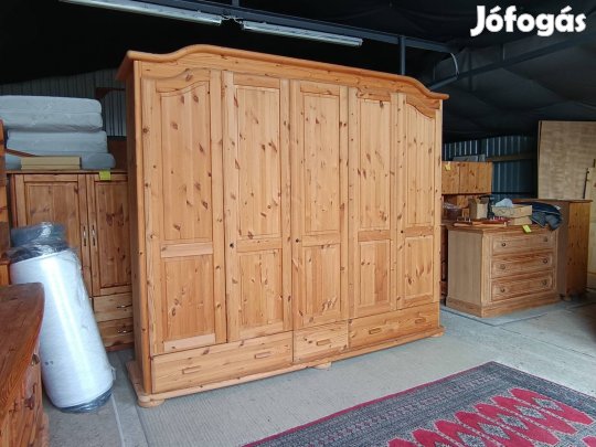Ingyen szállítás 50 km ig Fenyő nagy gardrób szekrény s490