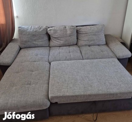 Ingyenes Szállítás! Szürke L-alakú Kanapé, Sarokkanapé