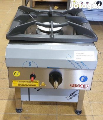 Inox 8kw-os gázzsámoly fözőzsámoly új ipari nagykonyhai piezo gyújtós