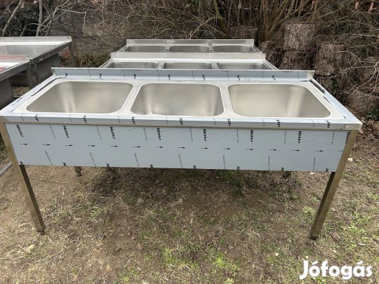 Inox három medencés Mosogató  