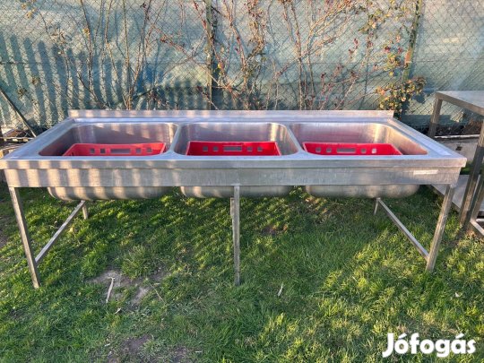 Inox három medencés giga mosogató