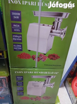 Inox ipari húsdaráló 12"