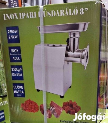 Inox ipari húsdaráló 8"