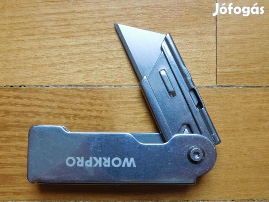 Inox kinyitható cserélhető pengés bicska csomagbontó doboznyit sniccer