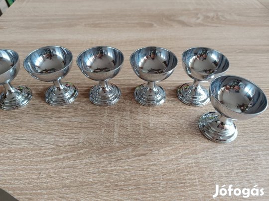 Inox kisméretű kupák 5,5*6 cm 6 db