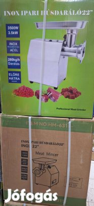 Inox rozsdamentes ipari húsdaráló 12-es