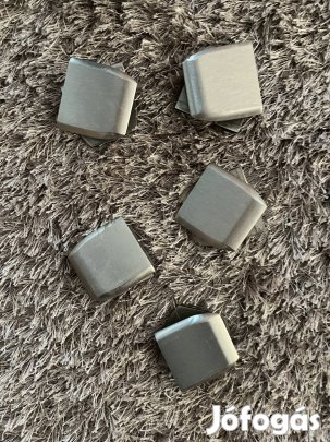 Inoxos üvegajtózsanér, üvegfogó ajtógomb