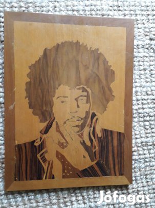 Intarzia falikép Jimmy Hendrix