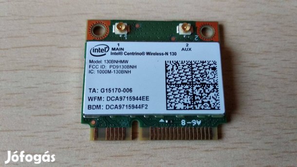 Intel Centrino Wireless-N 130, Laptop WiFi és Bluetooth kártya