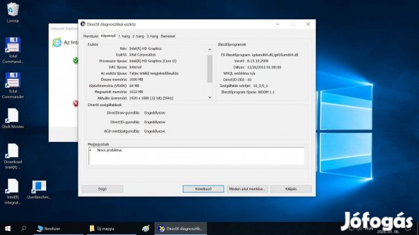 Intel DH55TC i3 550 gép + HP monitor