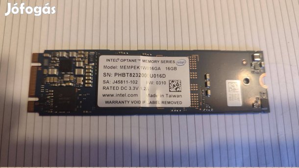 Intel Optane Memory 16GB (Mempek1W016GA) M.2 Nvme gyorsítótár modul