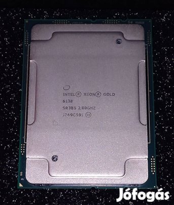 Intel Xeon Gold 6138 CPU (LGA3647, 125W TDP, 20Core/40Thread)