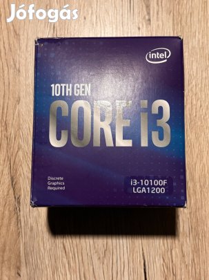 Intel i3 10100F + Gyári ventillátor. LGA1200 10TH gen