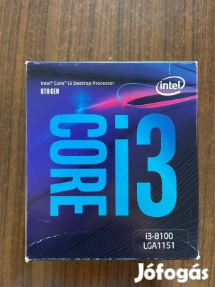 Intel i3 8100 processzor, 4 magos számítógéphez, alig használt