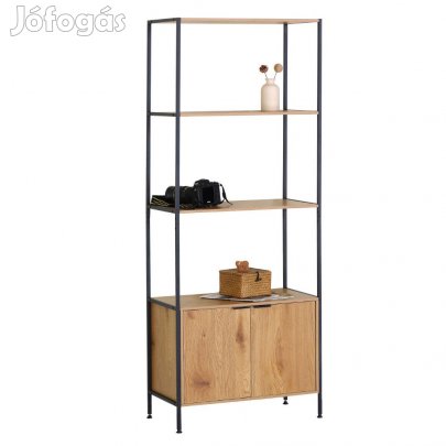 Intenso Home 5 szintes könyvespolc ajtóval 68 x 176cm (Aranytölgy) |