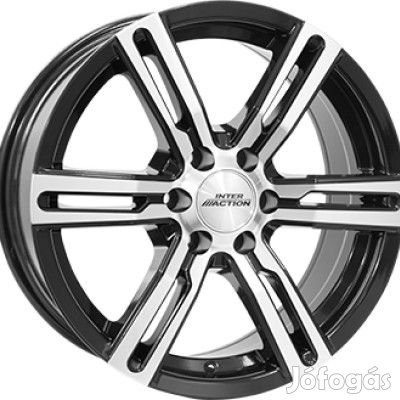 Inter Action KARGIN 6 Fényes fekete polírozott 8X18 6X130 ET53 CB84,1