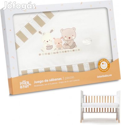 Interbaby gumis lepedő szett kispárna huzattal, OUTLET termék