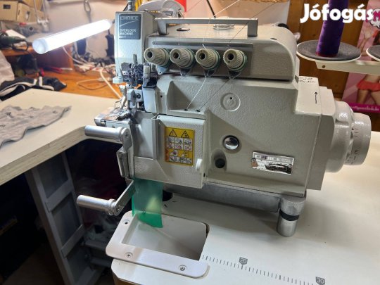 Interlock varrógép, kis cilinderes, derekazó feltéttel, szinte új