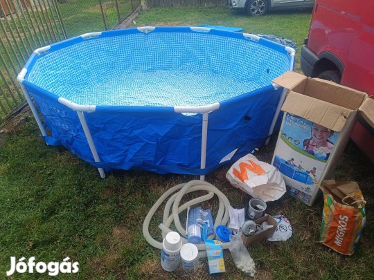 Intex 305x76 cm-es fémvázas medence tartozékokkal (zozizo)