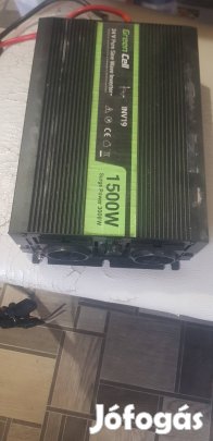 Inverter eladó, 24V 3000/1500W dupla dugalj, dupla ventillátor.