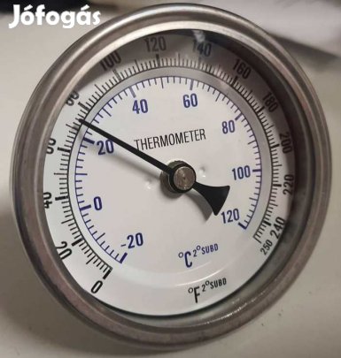 Ipari beépíthető hőmérő 8,5cm 1/2"-os menettel (3909)