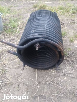 Ipari csőkígyós (spirál) kályha kazán hőcserélő / olajégő vízmelegítő