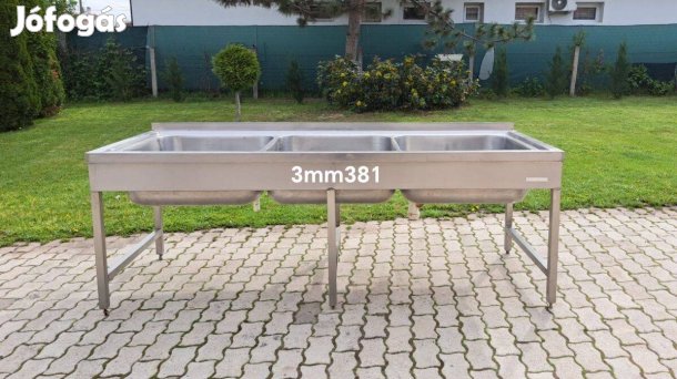 Ipari mosogató, Góliát, 3 medencés 3mm38