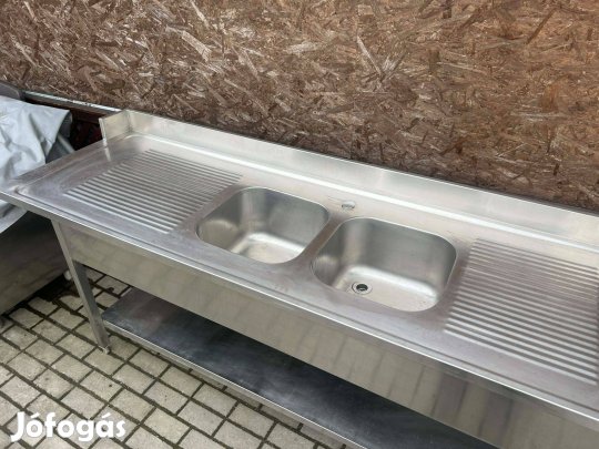 Ipari mosogató , 2 medencés mosogató