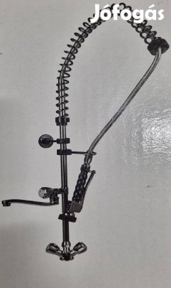 Ipari mosogató előmosó-leverető zuhany kétgombos csapteleppel és kifol