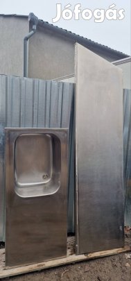 Ipari mosogatótálca és munkapult konyhapult