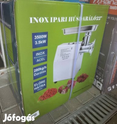 Ipari nagy húsdaráló 3500 W-os Inox minőségi húsdaráló 22"